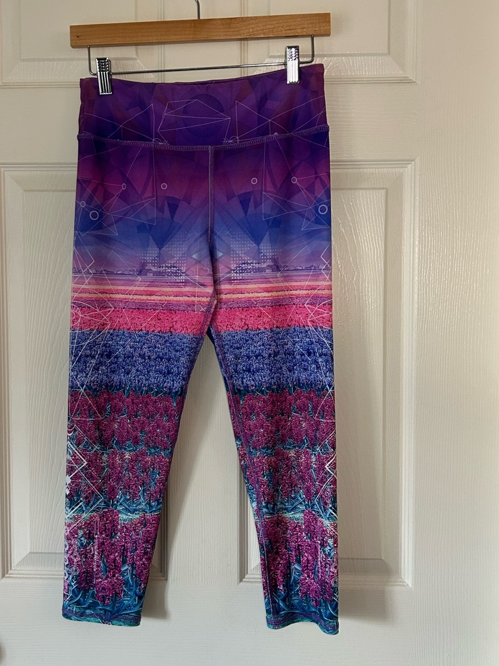 Evolution and Creation Gradient Leggings Purple Pink Blue Size Medium